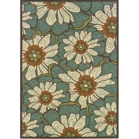 SPHINX BY ORIENTAL WEAVERS Rug, Montego 3444M 8x11 Rectangle - Blue/ Brown-Polypropylene M3444M240330ST